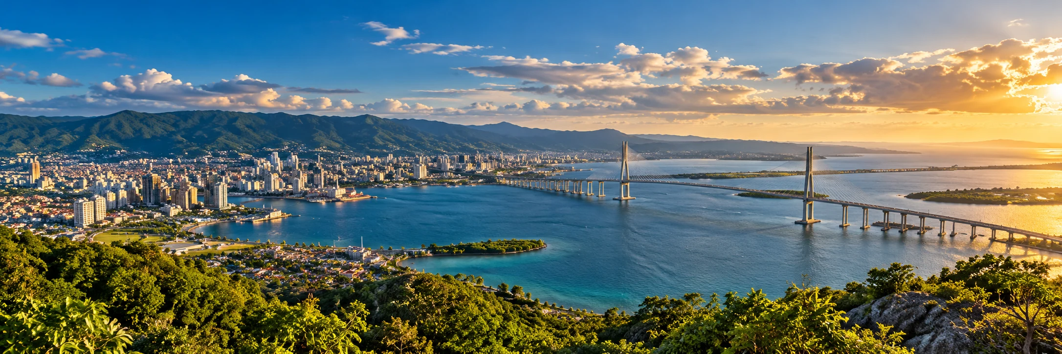 The scenic Cebu coast and city skyline